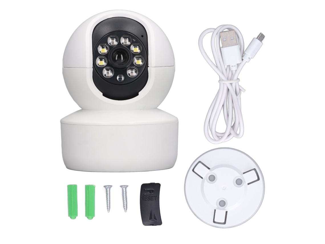 Cámara De Seguridad Ptz Inteligente 1080p Con Visión Nocturna, Wifi Y Comunicación De Voz Bidireccional.