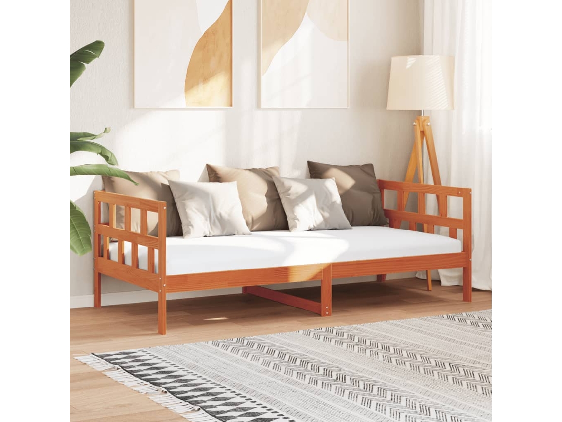 Sofá Cama Individual Cera Lovely Home Marrón (90x200)
