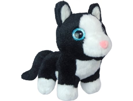 Peluche Wild Planet Orbys Gato Blanco Y Negro