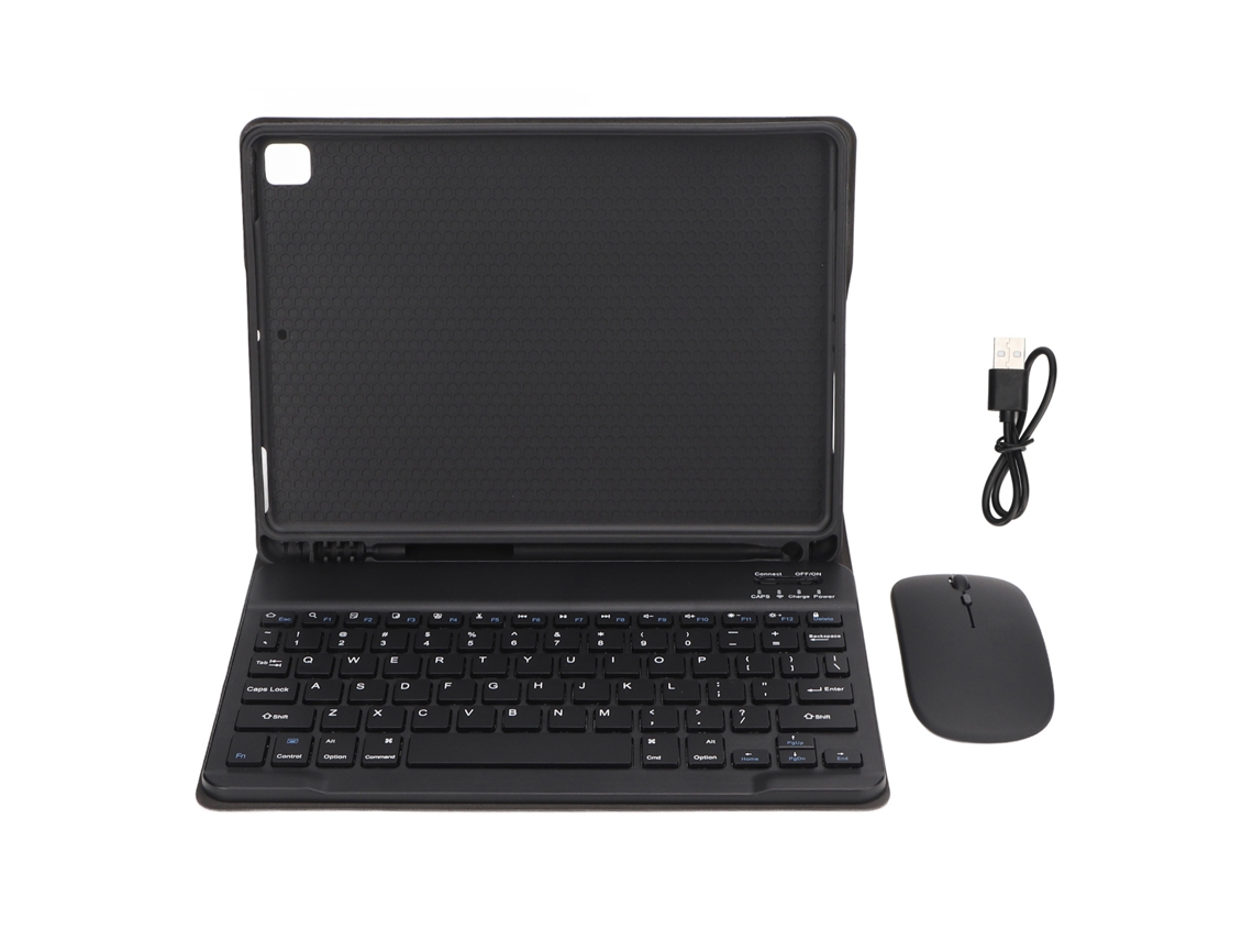 Funda para tableta con teclado magnético para iOS de 9,7 pulgadas, color negro y dorado claro