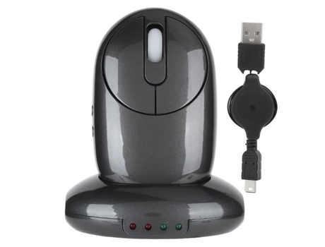 Ratón inalámbrico 2, 4Ghz, ratón inalámbrico para juegos con concentrador USB de 4 puertos, Base de carga, enchufe óptico para ratón para juegos de...