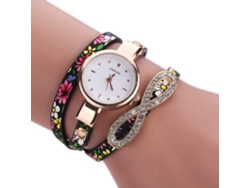 Reloj De Pulsera De Cuarzo Para Mujer Con Brazalete Multicapa Y Diamantes De Imitación 5