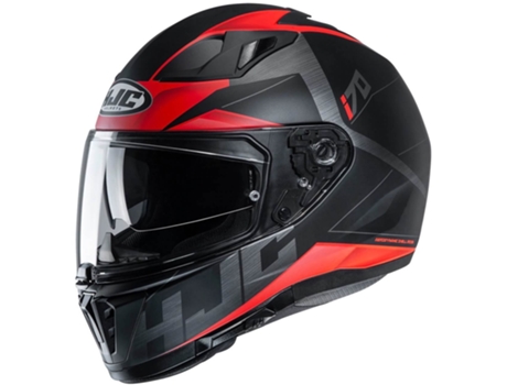 Casco HJC i70 Eluma Color Mate-Negro y rojo Talla L