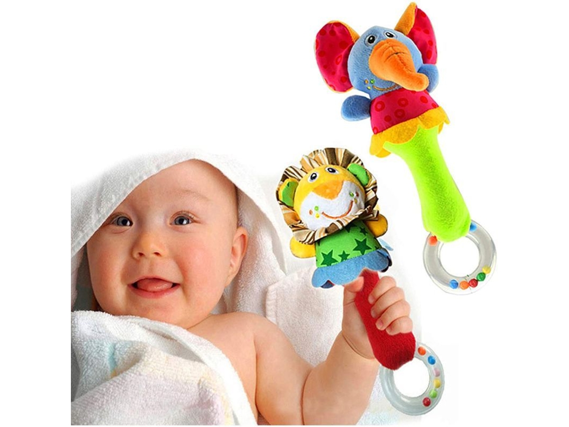 Paquete De 2 Juguetes De Peluche Con Sonidos Suaves Para El Desarrollo Sensorial Del Bebé, Ideales Para Bebés De 3 A 12 Meses.