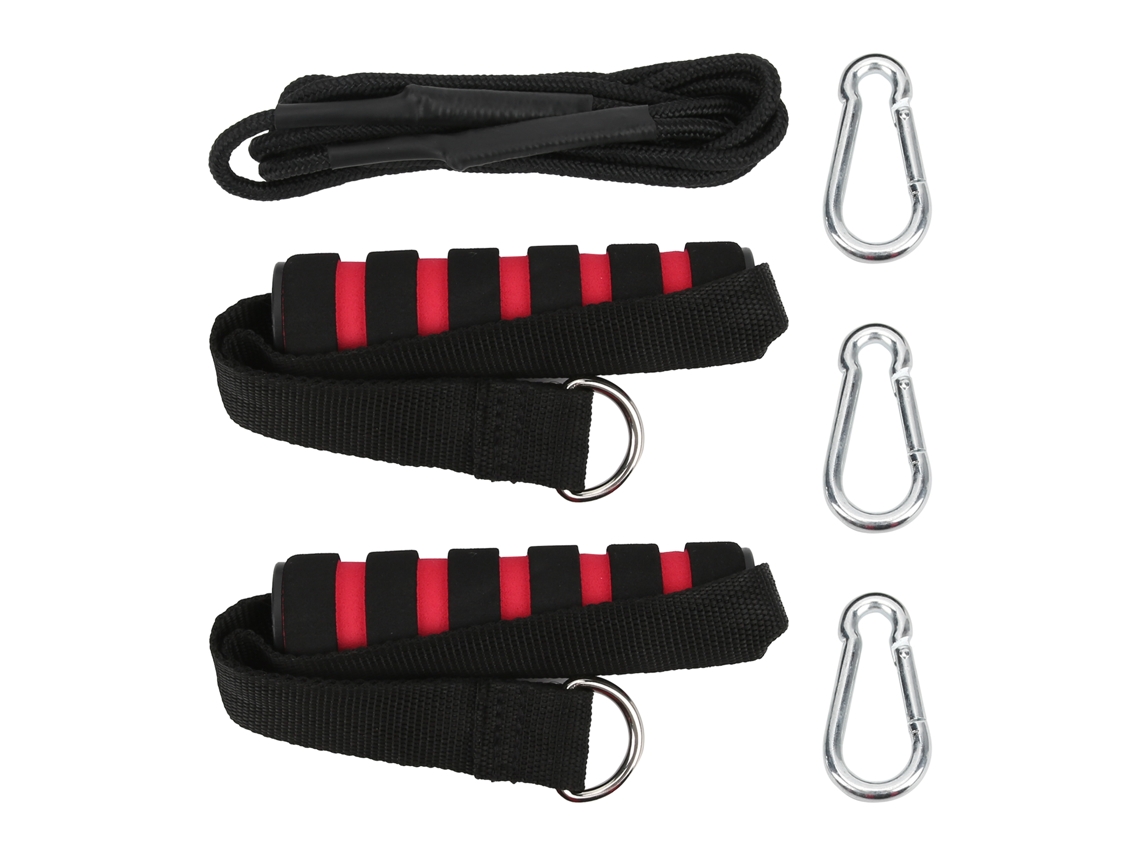 Cable de tríceps con asa de cuerda y banda de resistencia para entrenamientos en el gimnasio
