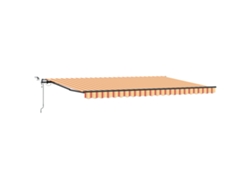 Toldo retráctil automático Vidaxl con LED amarillo y naranja (500 x 300 cm)