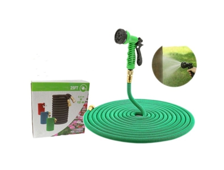Manguera de Riego de Jardín Extensible Pistola Multichorro 12 Metros TRADE SHOP TRAESIO