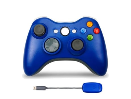 Mando Xbox 360 KINSI Kinsi Dualshock (Inalámbrico - Azul)