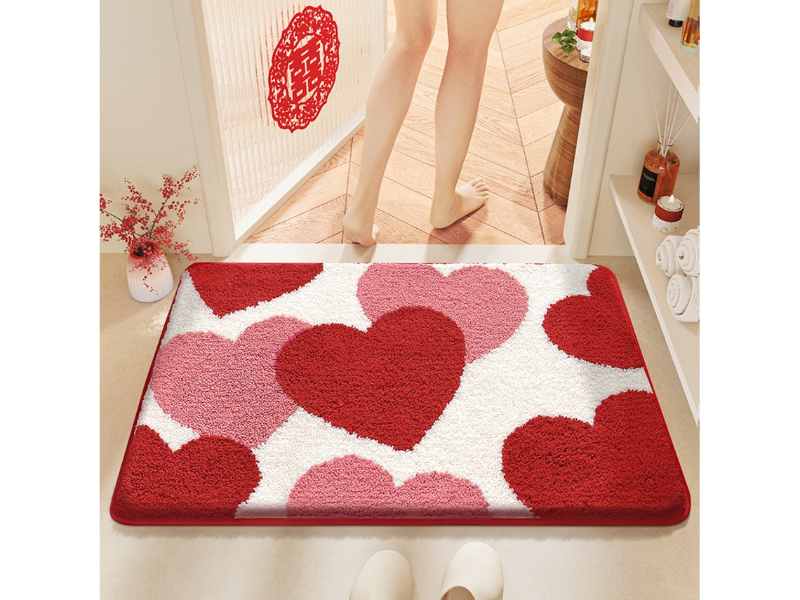 Alfombra de Baño LUUCOZK Antideslizantes Absorbentes Decoración Baño Secado Poliéster Multicolor (50x80cm)