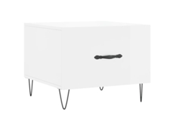 Maison Exclusive - Mesa De Centro Madera De Ingeniería Brillo Blanco 50x50x40 Cm