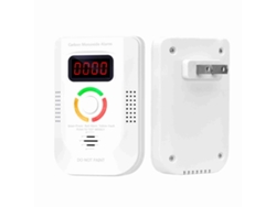 Detector De Monóxido De Carbono Con Sensor Electroquímico, Pantalla Digital, Alarma Sonora Y Visual, 110-250 Vca