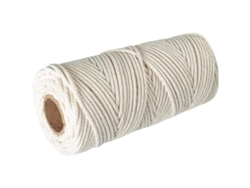 Cuerda De Algodón Macramé 4mm 100m, Hilo Natural 100%, Para Manualidades Diy Colgantes Plantas Decoración