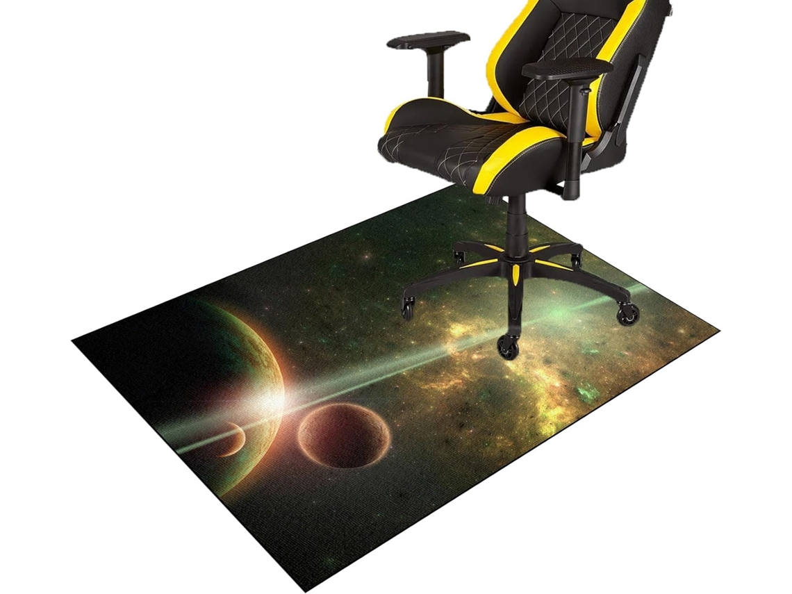 Tapete Cadeira Piso Escritório Gamer Antiderrapante 80 X 120 Cm Madeira Parquet Gamer, Protege Pisos