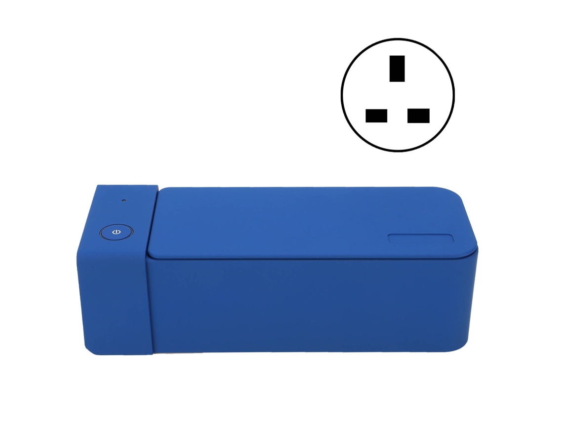 Mini Limpiador Ultrasónico De 600 Ml Y 50 Khz Mk186, Depósito De Limpieza Azul, Enchufe Británico De 220 V.