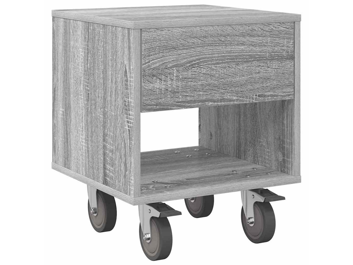Mesita de noche Sonoma gris 40,5 x 40 x 48 cm MAISON EXCLUSIVE