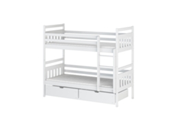 Litera FURNLUX Adas (Blanco, Madera Maciza - 98X198X164 Cm / 90X190 Cm)