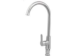 Juego De Grifo De Cocina De Acero Inoxidable Con Rociador De Arco Alto Y Monomando (f9b43a5e8c161...