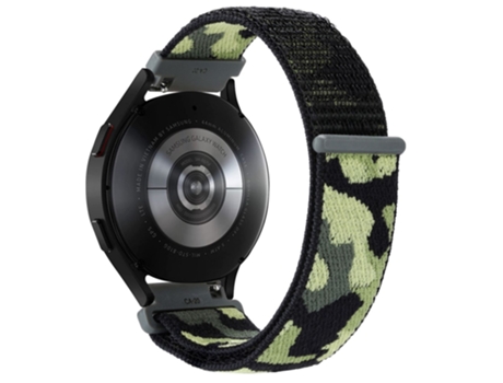 Correa de nailon 22mm ajustable para Samsung Galaxy Watch 3 45mm/Huawei Watch GT3 Pro 46mm - verde intenso