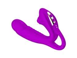 Vibrador De Silicona De Doble Motor, Masajeador Recargable Femenino (prpura) Yizhood
