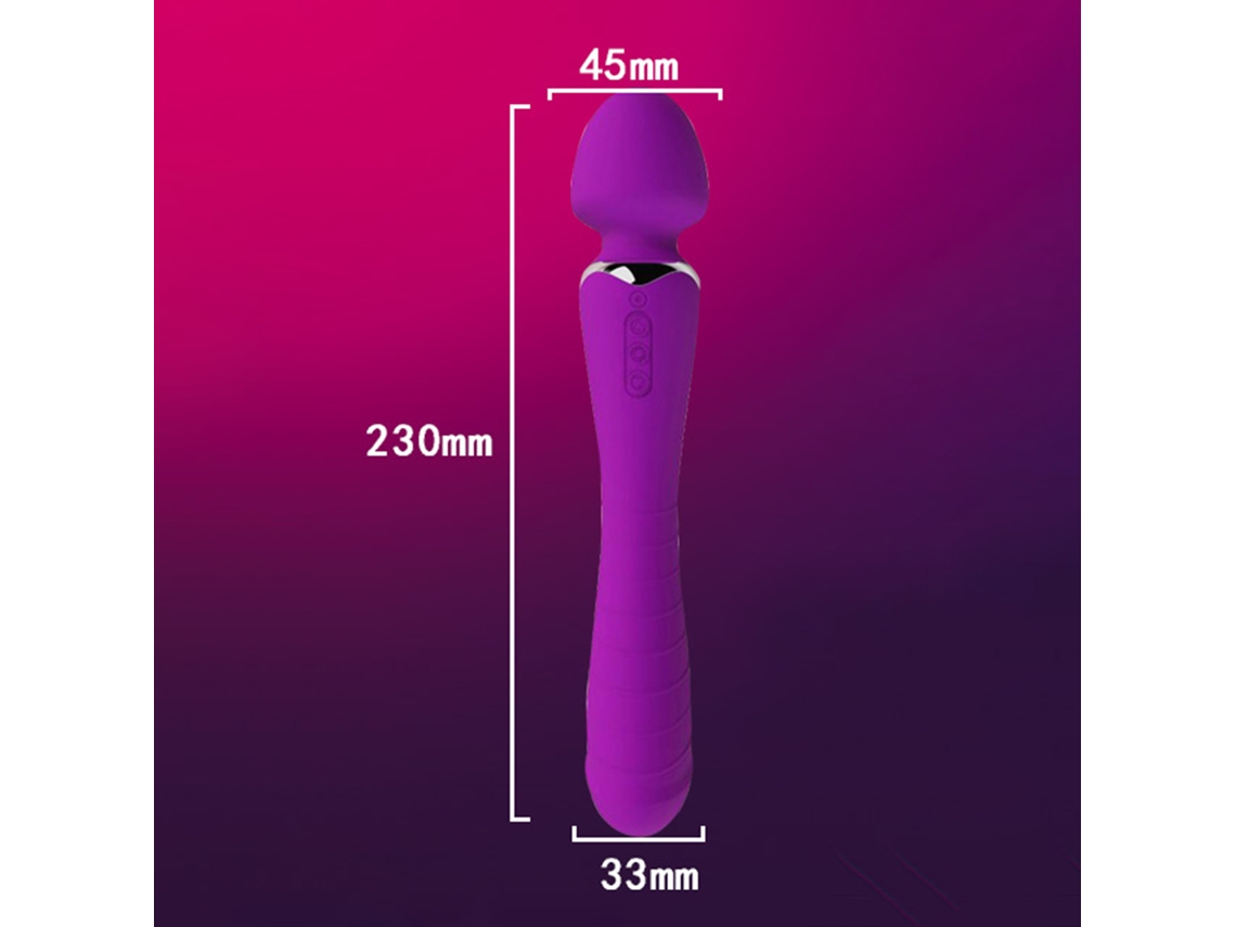 Juguete Sexual Para Mujeres Vibrador Doble Cabeza Caliente Impermeable Masaje Adulto