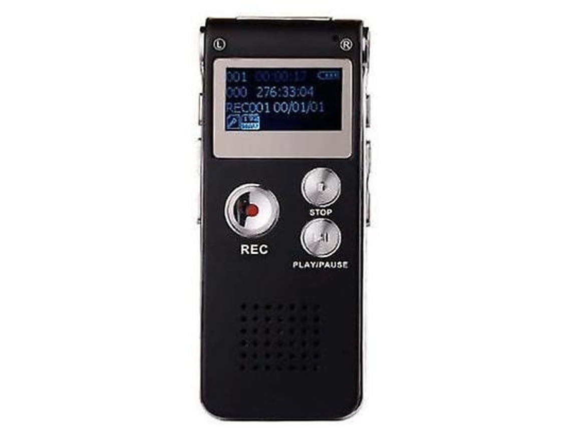 Grabador de Audio Digital Recargable de 8Gb Compatible con Reproductor Mp3Negro YEMAESRE