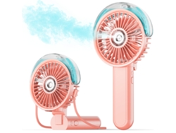Ventilador Portátil Con Hidratación Mediante Nano-neblina Y Doble Efecto De Enfriamiento (rosa)