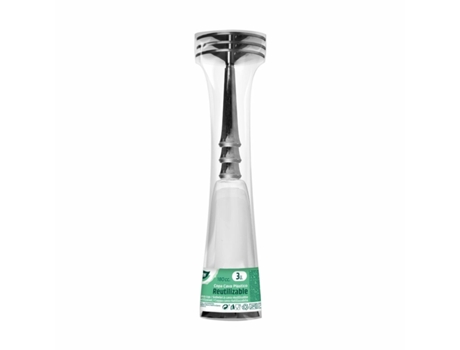 Set de copas reutilizables ALGON Cava Plateado 3 Piezas 180 ml (36 Unidades)