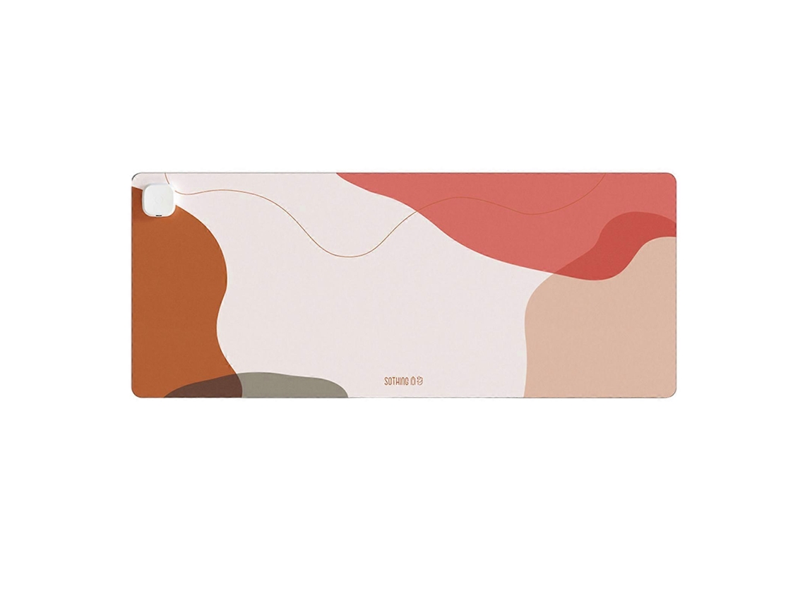 Alfombrilla de ratón eléctrica calefactable para escritorio con 3 niveles de calentamiento y apagado automático tras 4 horas (330 x 800 mm) - Estampado floral (No apta para dormir)