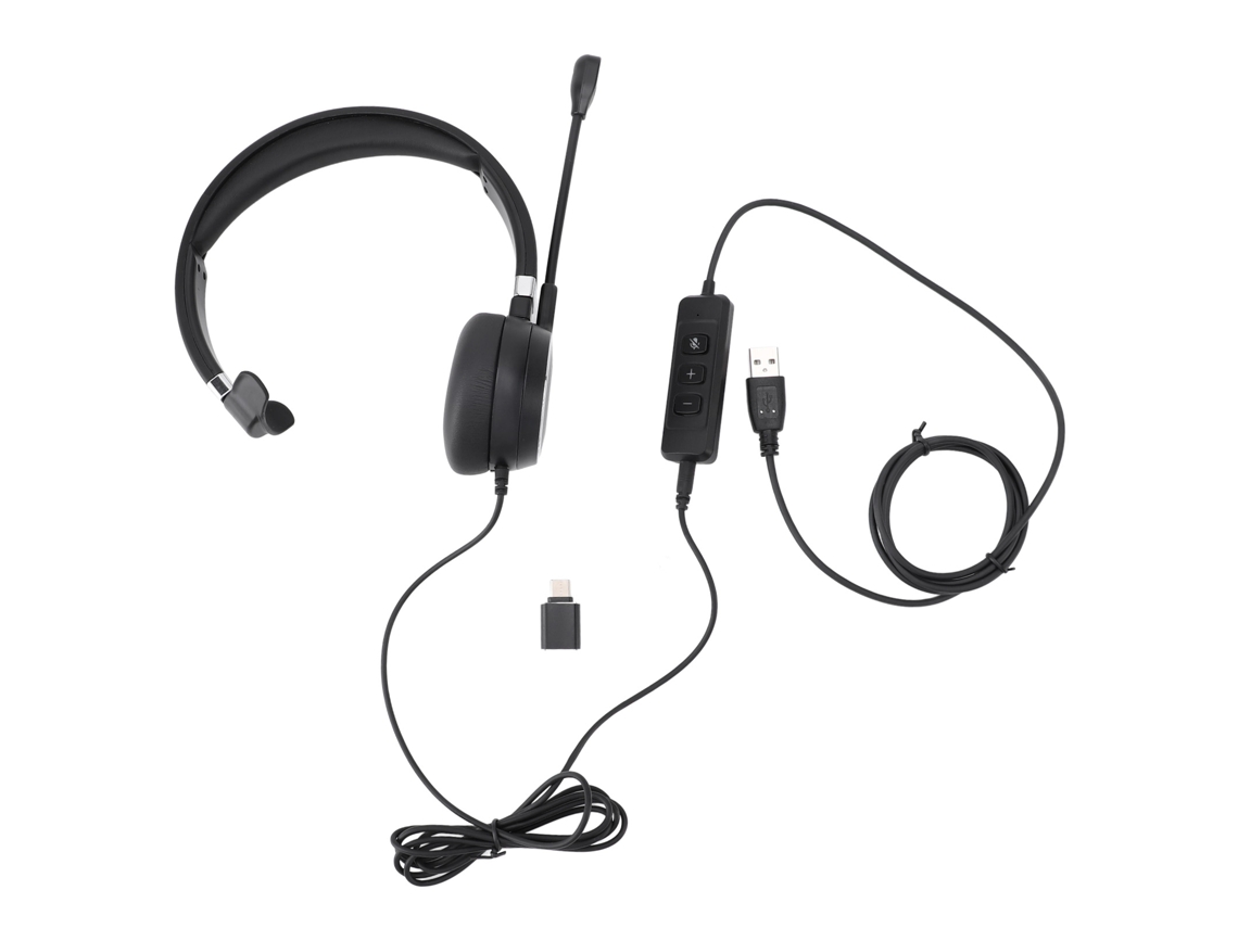 Auriculares Mono Con Micrófono Para Atención Al Cliente, Usb Usb-c 3,5 Mm, Para Pc, Teléfono Voip