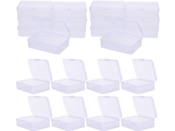Nuobesty Juego De 30 Cajas De Almacenamiento Rectangulares Transparentes De Plástico Pp, 8,5 X 6 X 2,5 Cm