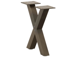 Patas De Mesa Centro Forma X 2uds Acero Natural 37x(30-31) Cm