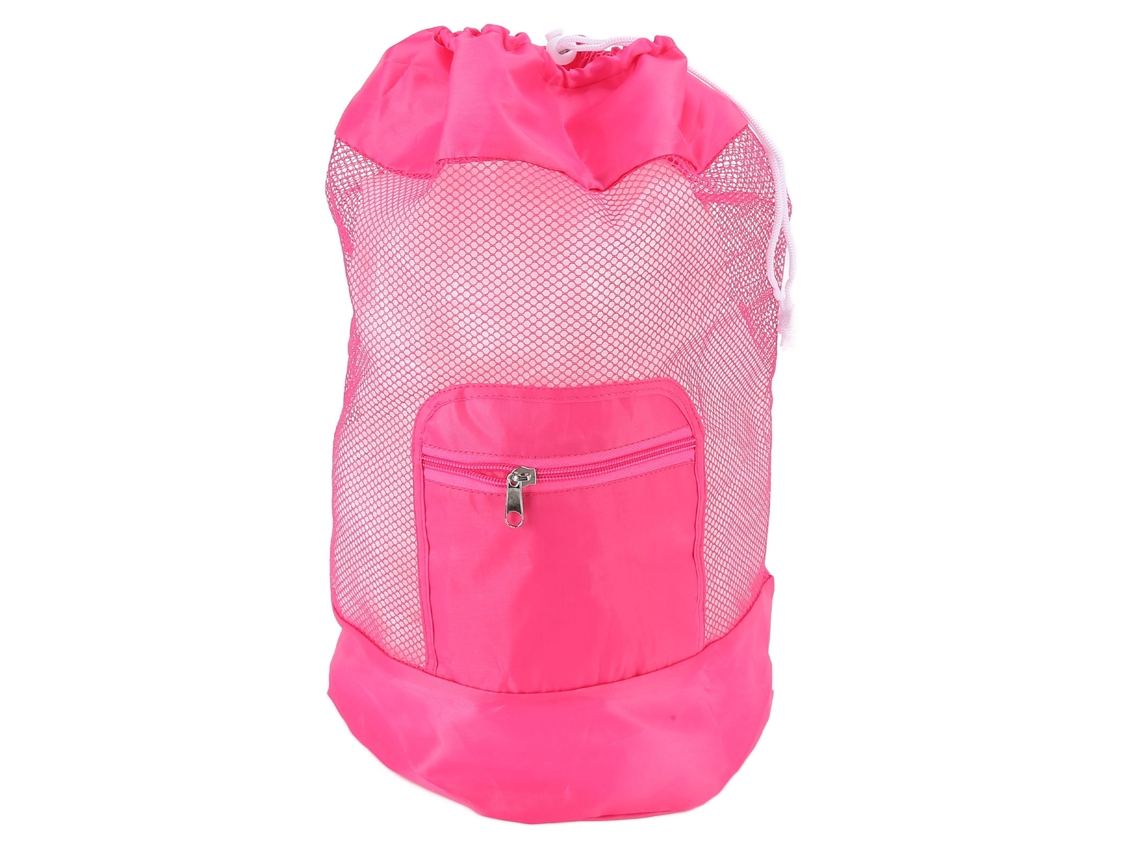 Bolsa De Playa Grande, Portátil Y Plegable De Malla Con Cordón Para Recoger Y Guardar Conchas.
