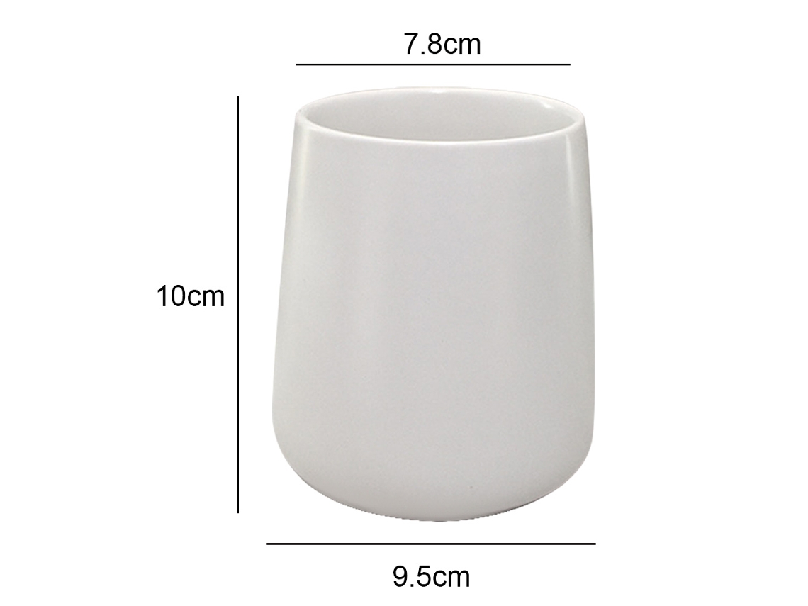 Soporte para cepillos de dientes para baño soporte para cepillos de dientes moderno vaso de cerámica para cepillos de dientes (blanco)