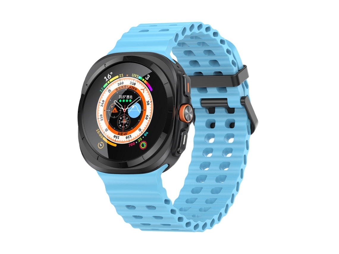 Correa de silicona con diseño oceánico para Samsung Galaxy Watch Ultra (47 mm) - Doble fila de orificios