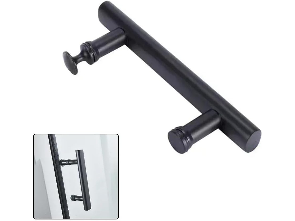 Tiradores De Acero Inoxidable Negro Para Puertas Ducha Correderas Cristal Pasamanos Baño Herrajes Muebles.