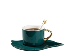 2026da-juego De Taza Y Plato De Porcelana De Alta Calidad Con Borde Dorado Para Café Té Y Cerveza