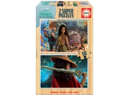 Puzzle EDUCA 2x Super Puzzle 50 Madera Raya e el Ultimo Dragón (Edad Mínima: 3 Años - 100 Piezas)