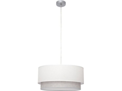 Lámpara de Techo FABRILAMP Kenya Grande (Blanco - E27 - Máx. 60W - Tela)