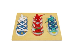 Juguete Educativo De Madera Para Aprender A Atar Los Cordones De Los Zapatos Para Niños Pequeños.
