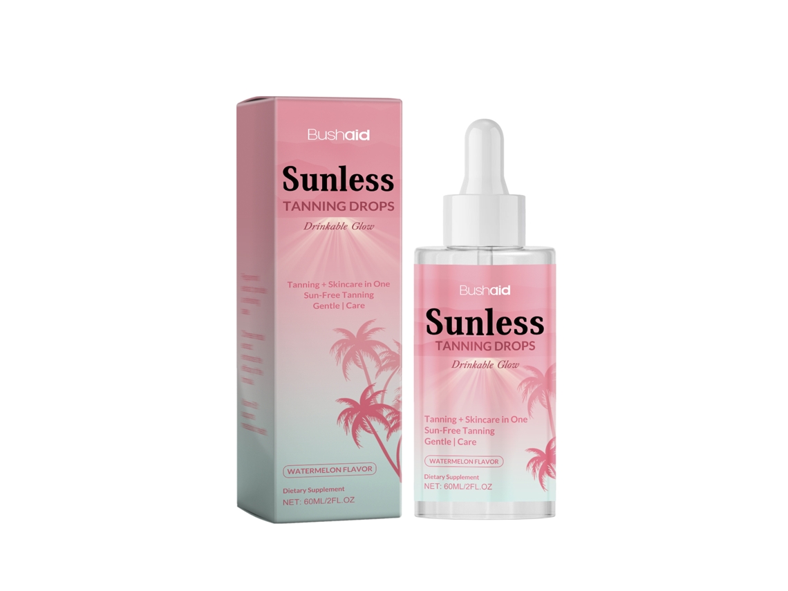 Gotas orales para un bronceado natural y saludable.