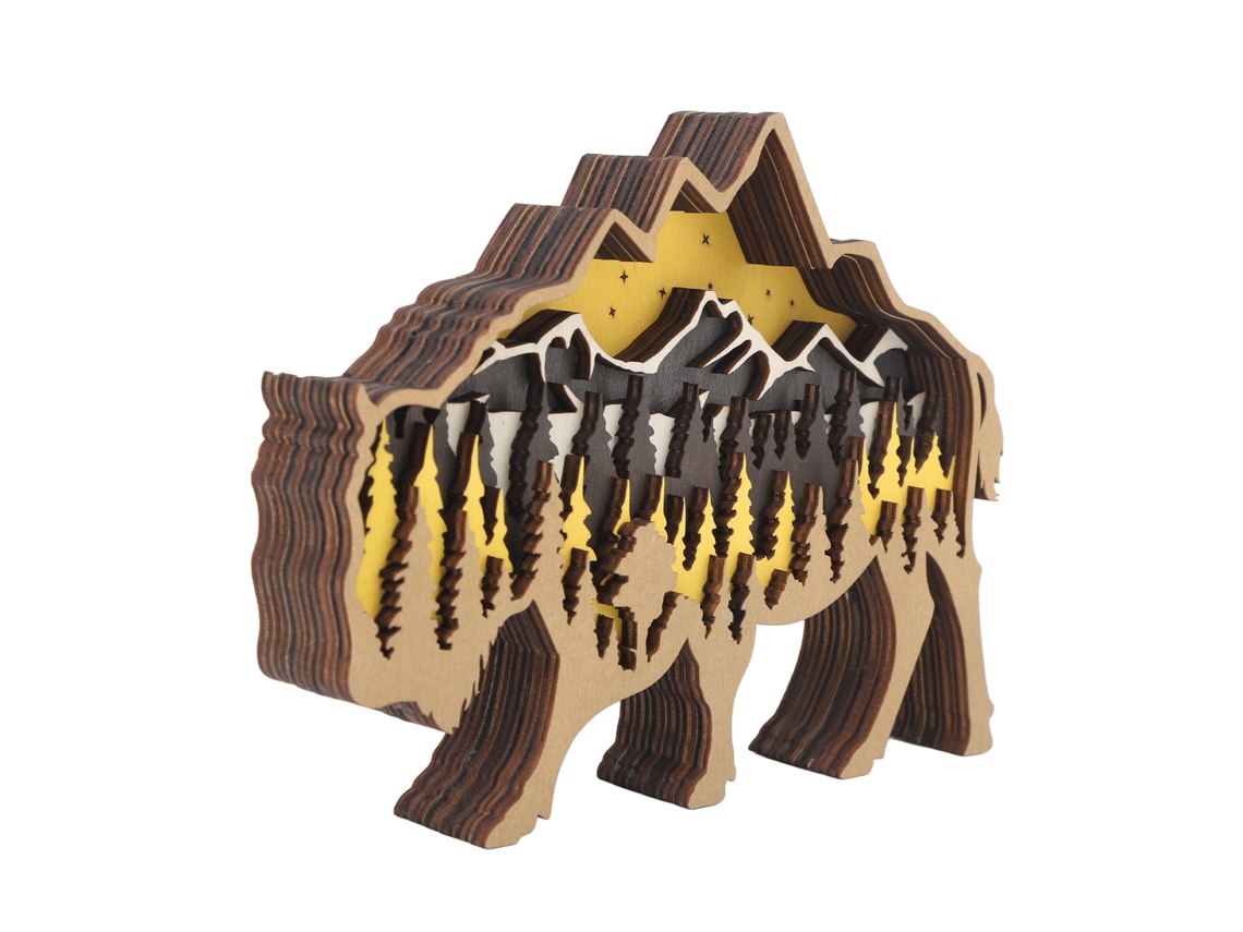 Adorno De Boj Hueco En 3d, Adorno Decorativo De Mesa Con Forma De Animal Para Halloween.