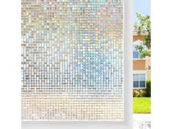 Lámina para ventanas de privacidad, adhesivo de mosaico para ventanas, lámina de vidrio de color estática 3D (30 cm x 200 cm) Especificaciones.