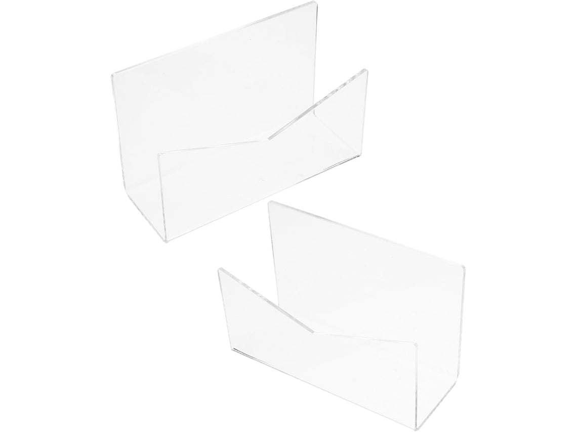 Juego De 2 Organizadores De Correo De Acrílico Transparente, Compactos, Para Escritorio.