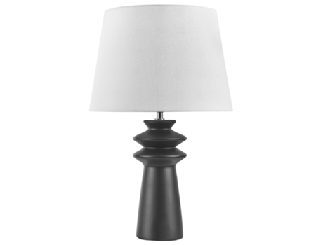Lámpara de Mesa BELIANI (36 x 36 x 57 cm - Cerámica - Negro)