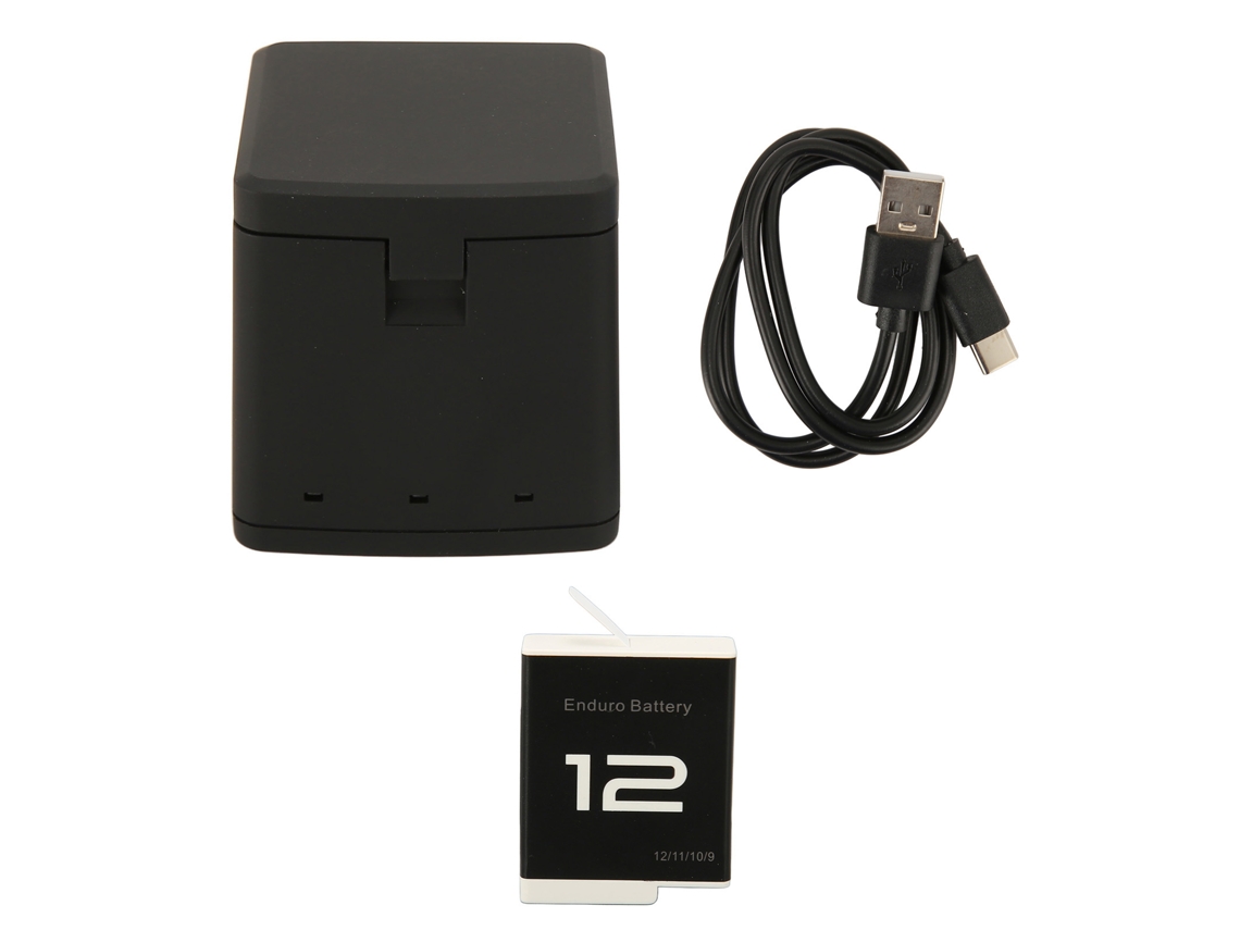 Cargador De Batería De 3 Canales Con Batería De 1800 Mah Para Cámaras De Iones De Litio Seguras.