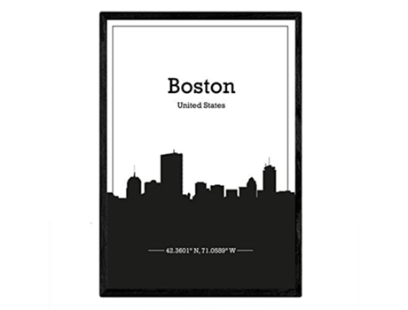 Poster NACNIC Mapa de Boston USA (A3)