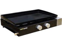 Plancha de Gas Finesta 2B Cook'In Garden 2 Quemadores 5Kw(Negro - HierroFundido - 65 x 52 x 18.5 cm)