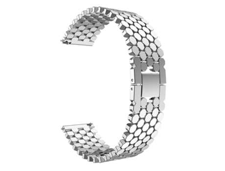 Correa de metal liberación rápida 22mm para Huawei Watch GT/Samsung Galaxy Watch3 45mm/Watch 46mm - plata