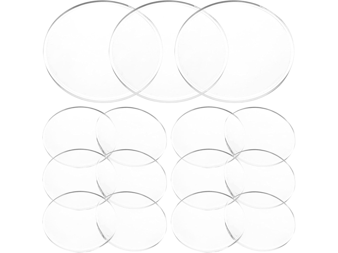20 Lentes Ópticas Convexas Portátiles Con Lupa Para Lectura Y Experimentos.