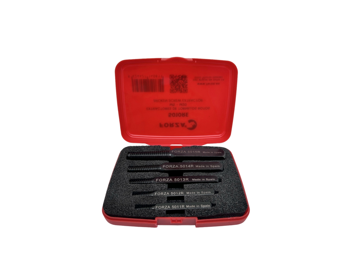 Juego de extractores de tornillos rotos Forza en caja 5010re Referencia 5010re